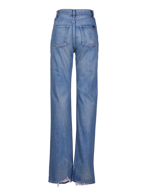 JEANS A GAMBA DRITTA IN DENIM SAINT LAURENT | 771399Y13KB5272